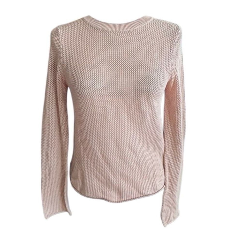 Farrow Sweater Long Sleeve Peach Tan Minimalist SZ S